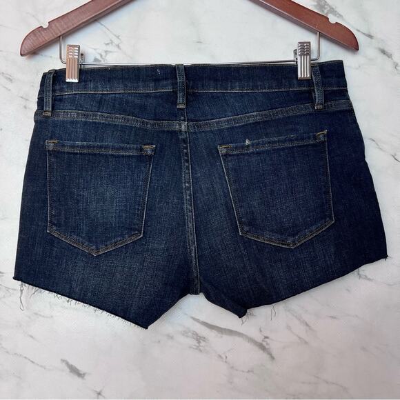 Frame Le Cutoff 2.5” Distressed Mid Rise Stretch Denim Jean Shorts Blue 28 - Picture 7 of 15